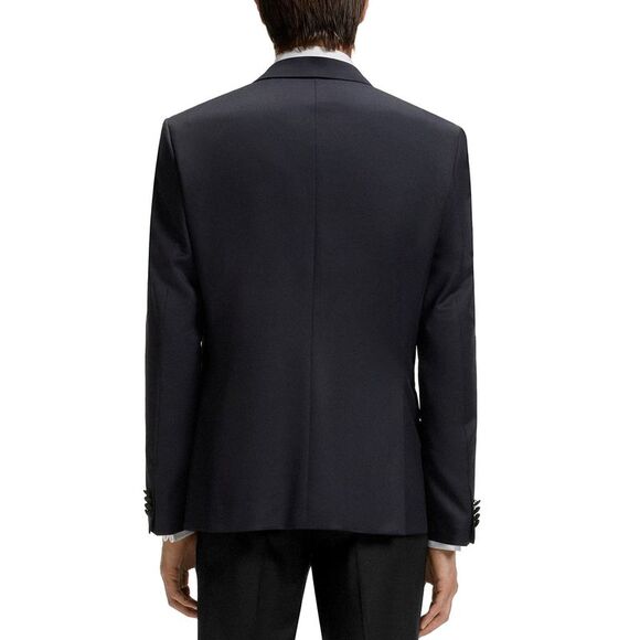 Boss Mens H-Huge Slim Fit Super 110's Wool Tuxedo Jacket 40 Short Navy NWT $695